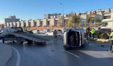 Başakşehir’de Kaza: Takla Atan Araçta Sürücü Yaralandı